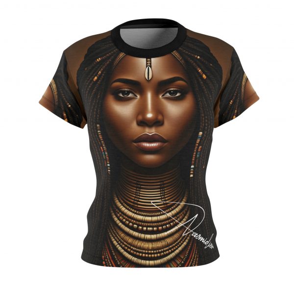 African Goddess T-Shirt, Women's Cut & Sew Tee (AOP)