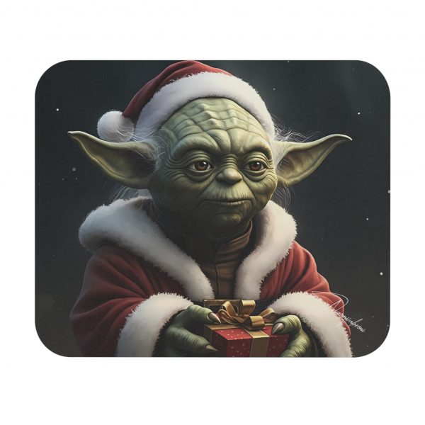 Mouse Pad - Christmas Santa Yoda Design