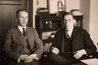 Charles Best (left) and Frederick Banting (right). Source: Penn Today - University of Pennsylvania