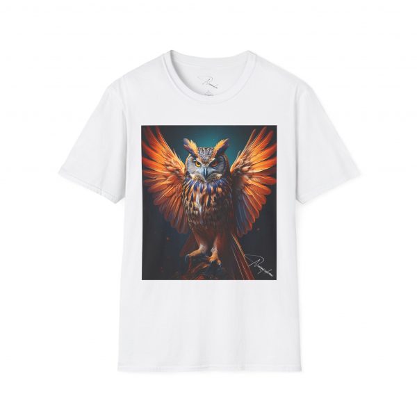 Majestic Owl T-Shirt | Unisex Softstyle Tee, Nature Lover Shirt, Wildlife Gift, Bird Watching Apparel, Animal Art Fashion