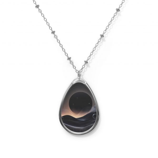 Cosmic Dream Teardrop Necklace with Celestial Charm