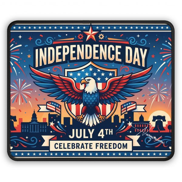 Independence Day Gaming Mouse Pad — 'Celebrate Freedom' July 4th Patriotic Eagle
