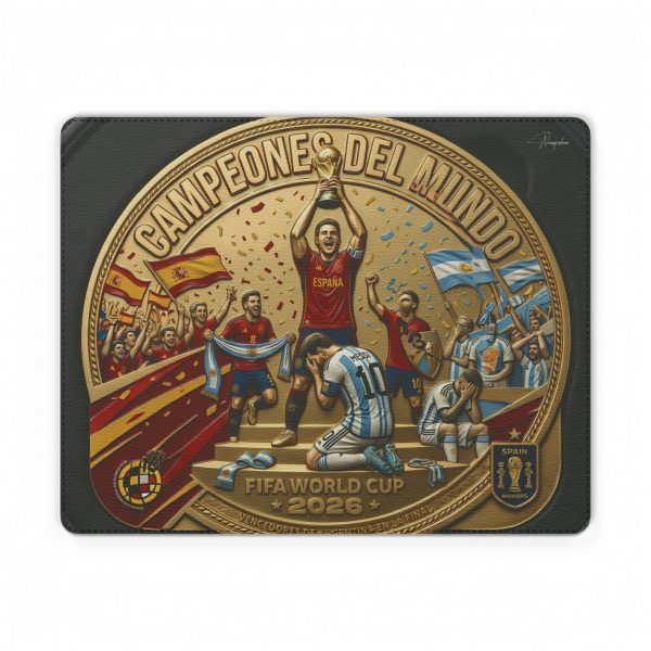 Campeones del Mundo PU Leather Mouse Pad — Spain FIFA World Cup 2026 Champions