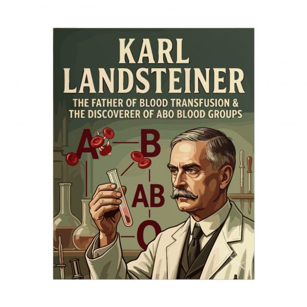 Karl Landsteiner Scientific Poster — Father of Blood Transfusion, ABO Blood Groups