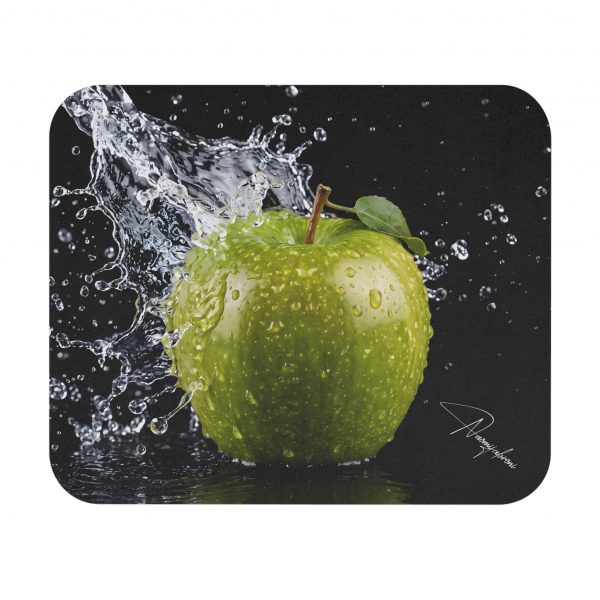 Green Apple Splash Mouse Pad — Vibrant Kitchen or Office Desk Pad