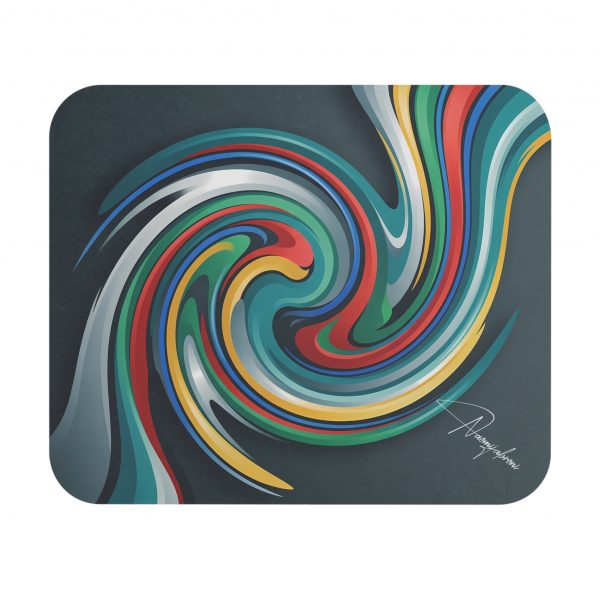 Abstract Color Swirl Mouse Pad — Vibrant Desk Mat for Home Office & Gifts