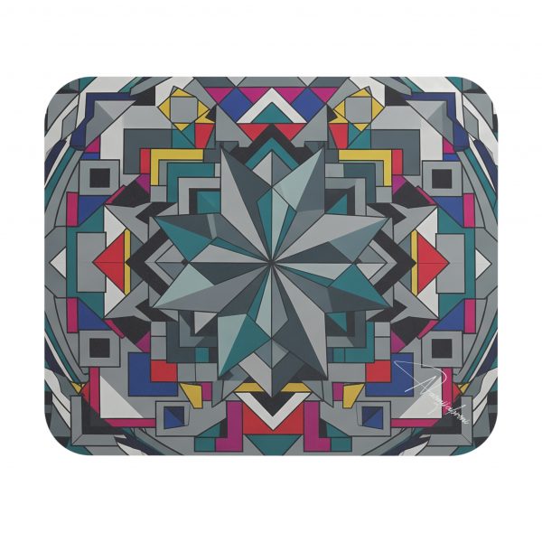 Geometric Mandala Mouse Pad — Colorful Symmetric Desk Mat