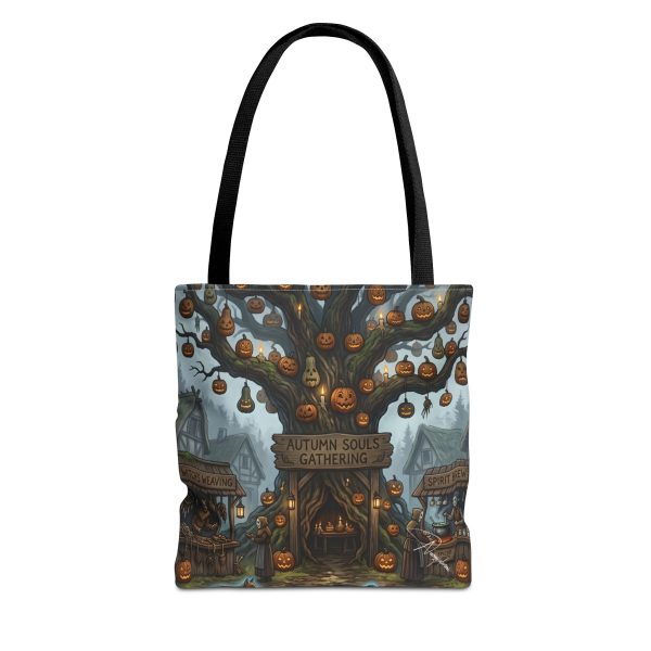 Halloween Pumpkin Tree Tote Bag – 'Autumn Souls Gathering' Spooky Fall Shopper