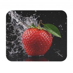 Strawberry Splash Mouse Pad &mdash; Vibrant Fruit Desktop Mat